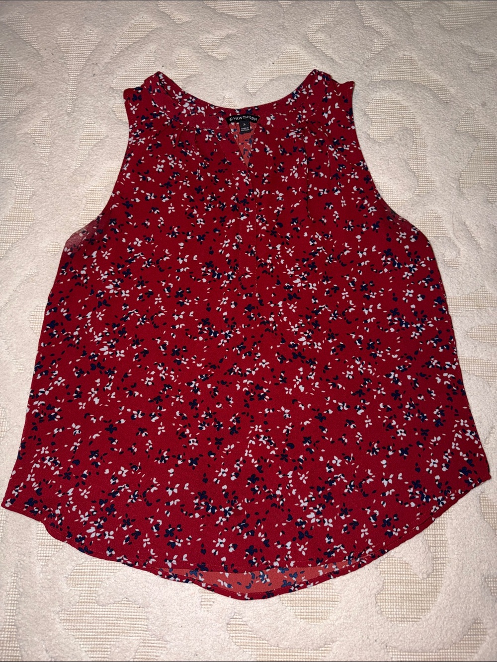 41 Hawthorn Red Floral Sleeveless V-Neck Camisole
